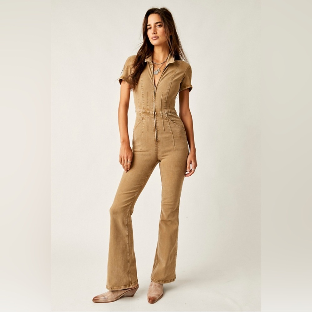 Free People Beige Jumpsuit  L